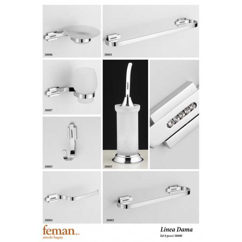 FEMAN - SERIE ACCESSORI DAMA 8pz con STRASS CROMO - su FESEA online - fesea.shop