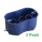 SCATOLA PORTAFRUTTI a INCASSO 3posti (00403) per Cartongesso