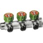 COLLETTORE OTTONE MF 3/4" a 3Vie Con Rubinetti (FAR 3850 34)