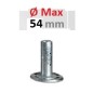 ANCORAGGIO PALI FERRO - 54 MM PIATTO PICCOLO (ZINCATO)