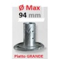 ANCORAGGIO PALI FERRO - 94 MM PIATTO GRANDE (ZINCATO)