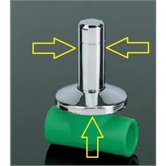 CAPPUCCIO Lungo per RUBINETTO D’ARRESTO in PPR (Art. 40893 AQUATHERM)
