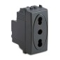 PRESA MODO BIVALENTE GRIGIO 2P+T.16AX 250V