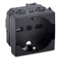 PRESA P40 MODO SchuKo GRIGIO BIV 2P+T 16AX 250V 2Moduli (Art. 31170)