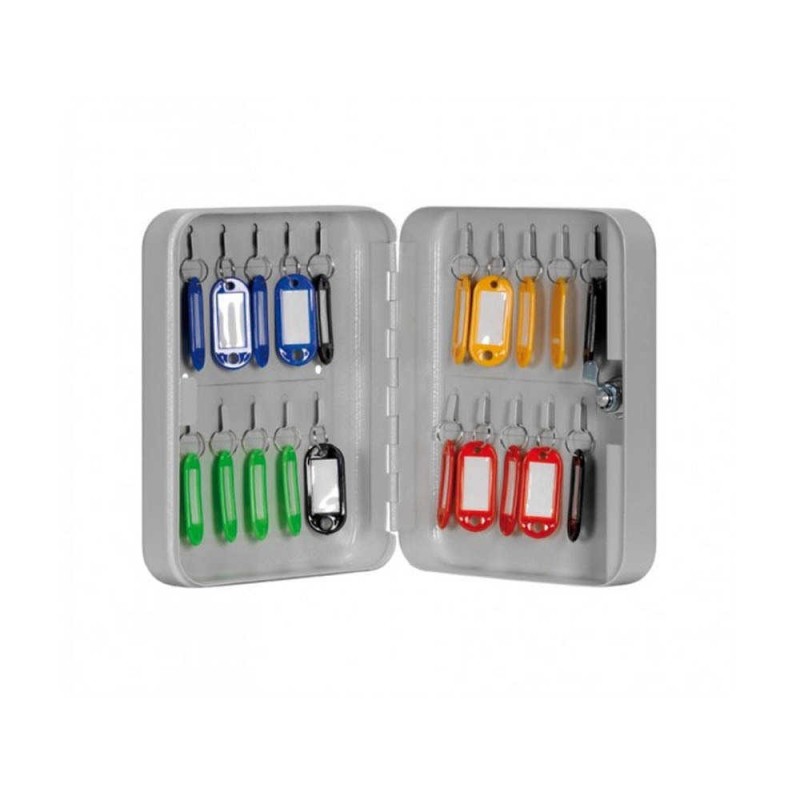20 Portachiavi In Acciaio Inox 304 - Piatti, Antiruggine, Diametro 25mm - Per Organizzare Chiavi, Cagnolini, Targhette