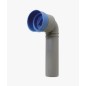 CURVA TECNICA PP Ø 40 C/TAPPO (Morsetto Ø 50) Valsir PROLUNGATA  LunghezzaTotale cm18