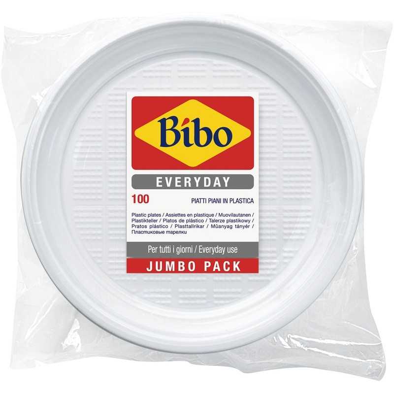BIBO - BIBO 100 PIATTI PIANI Ø 205mm in PLASTICA BIANCA - a soli 3,40 € su FESEA online - fesea.shop