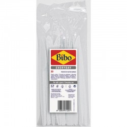 BIBO - BIBO 20 COLTELLI in PLASTICA BIANCA - a soli 0,70 € su FESEA online - fesea.shop