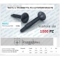 VITE AutoPerforante TSP 3,5x25 mm Nere Fosfatate per CARTONGESSO (PH2) 86052Confezione da 1000pz