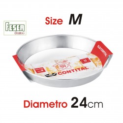 CONTITAL - TORTIERA RIGIDA in ALLUMINIO Diametro 24cm - a soli 1,60 € su FESEA online - fesea.shop