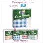 FOXY GRAN TAVOLA 43 TOVAGLIOLI 33x33 2Veli CARTA SCOZZESE BLU FOXY GRAN TAVOLA 43 TOVAGLIOLI 33x33 2Veli CARTA SCOZZESE BLU