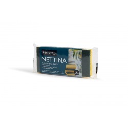 PERFETT0 - SPUGNA ABRASIVA "NETTINA" 3pz (90x65x25mm) LA PIACENTINA - a soli 0,80 € su FESEA online - fesea.shop