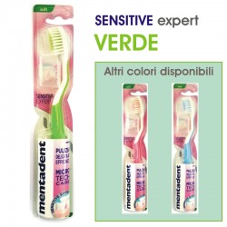 MENTADENT - SPAZZOLINO DENTI MENTADENT SENSITIVE expert SOFT con COPRISETOLE Bianco e VERDE - a soli 2,80 € su FESEA online -...