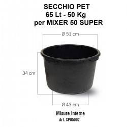 SECCHIO 65 LT - 50 KG (per MIXER 50 SUPER)