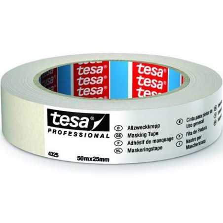 tesa - NASTRO CARTA TESA 25mm Art. 04325-00001 (50m x 25mm) MASCHERATURE PROFESSIONALI 50Metri x Larghezza 25mm
