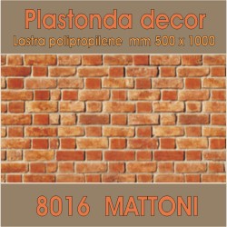 Polimark - Plastonda decor MATTONI (8016) PANNELLO DECORATIVO cm 50x100