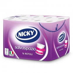 NICKY - NICKY CARTA IGIENICA SALVASPAZIO 16Rotoli 2Veli - a soli 3,80 € su FESEA online - fesea.shop