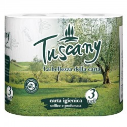 TUSCANY - TUSCANY CARTA IGIENICA PROFUMATA 3Veli 4Rotoli con ESTRATTO DI OLIVA BIO - a soli 2,80 € su FESEA online - fesea.shop