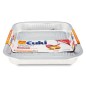 CUKI VASCHETTE ALLUMINIO (R74G) ultra forza CON MANICI LT 5,0 (cm 39,6x33,5x5) per 12 PORZIONI 2pezzi