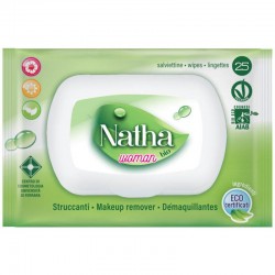 NATHA - NATHA BIO WOMAN 25 SALVIETTE STRUCCANTI ALTHEA - CAMOMILLA - TE VERDE - a soli 1,40 € su FESEA online - fesea.shop