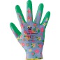 GUANTI per GIARDINO POLIESTERE/LATTICE TG 8 cod. 355131 colore VERDE-LILLA