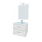 MOBILE COMPLETO SOSPESO  61cm Linea CORALLO (STROMBOLI) ROVERE BIANCO