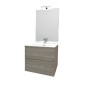 MOBILE COMPLETO SOSPESO  61cm Linea CORALLO (STROMBOLI) ROVERE FUMO