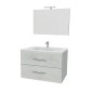 MOBILE COMPLETO SOSPESO  81cm Linea CORALLO (STROMBOLI) ROVERE BIANCO