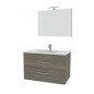 MOBILE COMPLETO SOSPESO  81cm Linea CORALLO (STROMBOLI) ROVERE FUMO