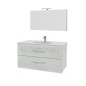 MOBILE COMPLETO SOSPESO 101cm Linea CORALLO (STROMBOLI) ROVERE BIANCO