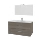 MOBILE COMPLETO SOSPESO 101cm Linea CORALLO (STROMBOLI) ROVERE FUMO