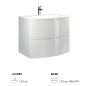 MOBILE SOSPESO  70cm serie ARMONIA (LIPARI) BIANCO