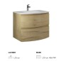 MOBILE SOSPESO  70cm serie ARMONIA (LIPARI) ROVERE ORO