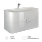 MOBILE SOSPESO Linea GEOS (ALICUDI) BIANCO 100cm