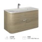 MOBILE SOSPESO Linea GEOS (ALICUDI) ROVERE ORO 100cm