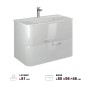 MOBILE SOSPESO Linea GEOS (ALICUDI) BIANCO  80cm