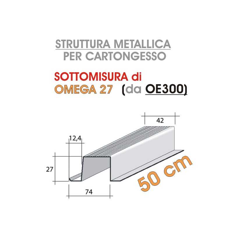 Siniat - Profilo OMEGA 27 da 50cm (prodotto da OE300) - a soli 1,60 € su FESEA online - fesea.shop