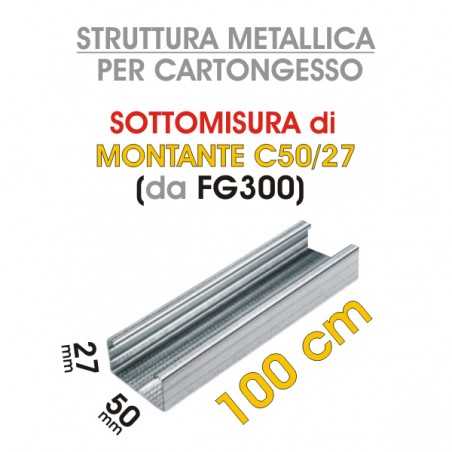 Siniat - MONTANTE C50/27 da 100cm FG300 SINIAT (27x49x27) - a soli 2,70 € su FESEA online - fesea.shop
