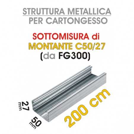 Siniat - MONTANTE C50/27 da 200cm FG300 SINIAT (27x49x27) - a soli 5,40 € su FESEA online - fesea.shop