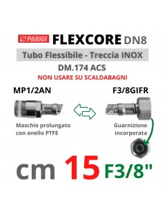 FLESSIBILE INOX M1/2"xF3/8"  15cm FLEXCORE  CX8757101501