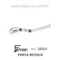 Serie Accessori DAMA con STRASS PORTA ROTOLO (Cromo / Vetro)