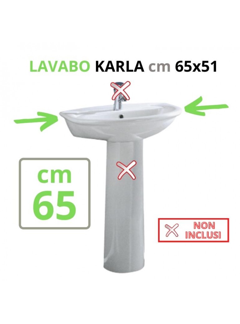LAVABO 65x51  Serie: KARLA Colore: BIANCO
