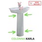 COLONNA ad APPOGGIO Serie: KARLA Colore: BIANCO (Per LAVABO KARLA)