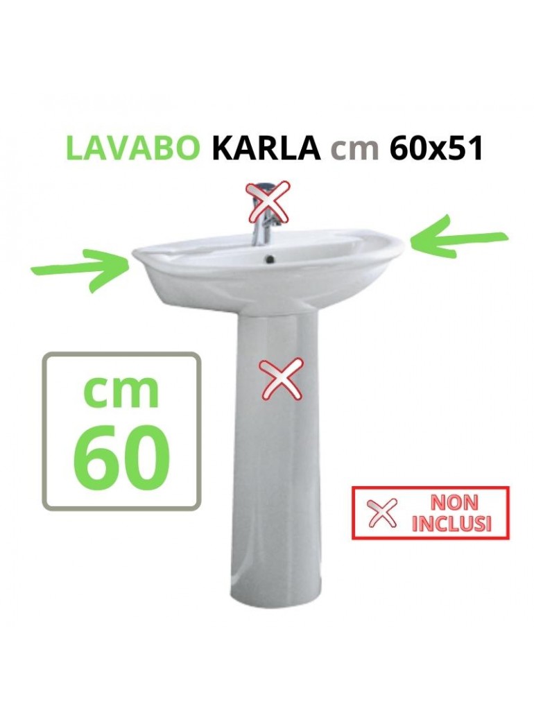 LAVABO 60x51  Serie: KARLA Colore: BIANCO