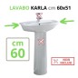 LAVABO 60x51  Serie: KARLA Colore: BIANCO