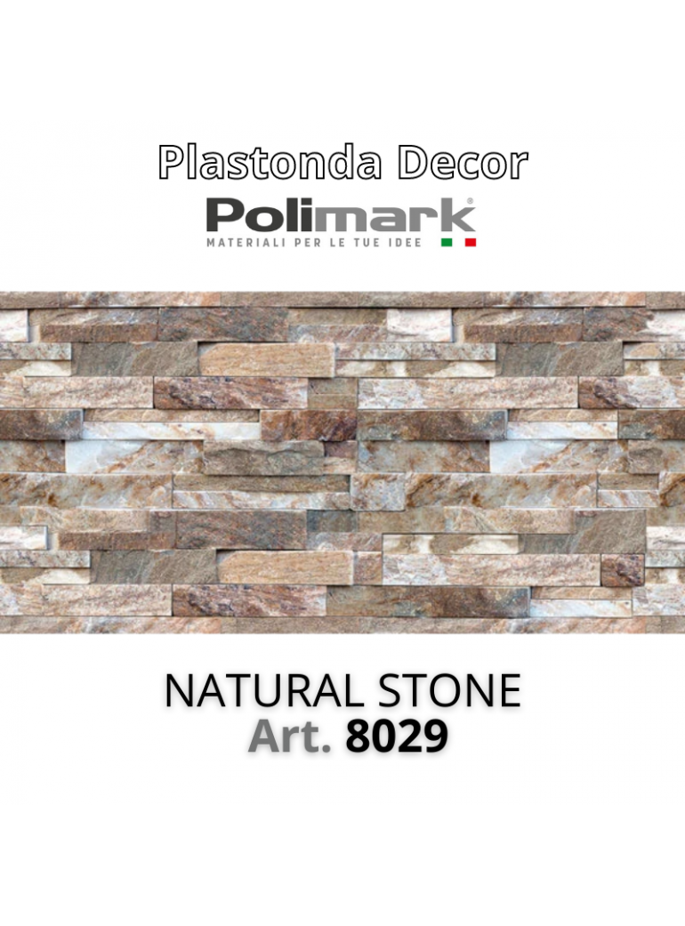 Polimark - Plastonda decor NATURAL STONE (8029) PANNELLO DECORATIVO cm 50x100