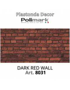 Polimark - Plastonda decor DARK RED WALL (8031) PANNELLO DECORATIVO cm 50x100