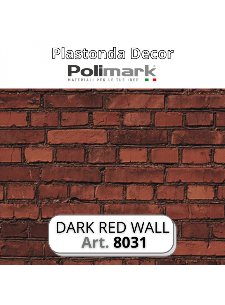 Polimark - Plastonda decor DARK RED WALL (8031) PANNELLO DECORATIVO cm 50x100