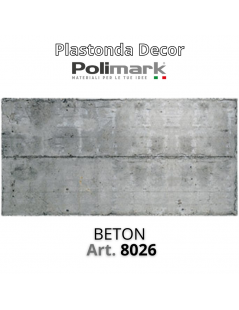 Polimark - Plastonda decor BETON (8026) PANNELLO DECORATIVO cm 50x100