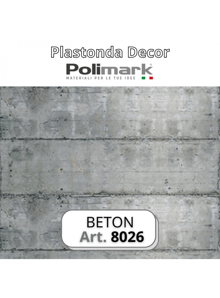 Polimark - Plastonda decor BETON (8026) PANNELLO DECORATIVO cm 50x100